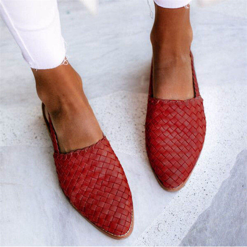 NAZAN | Chique Gevlochten Slingback Ballerina