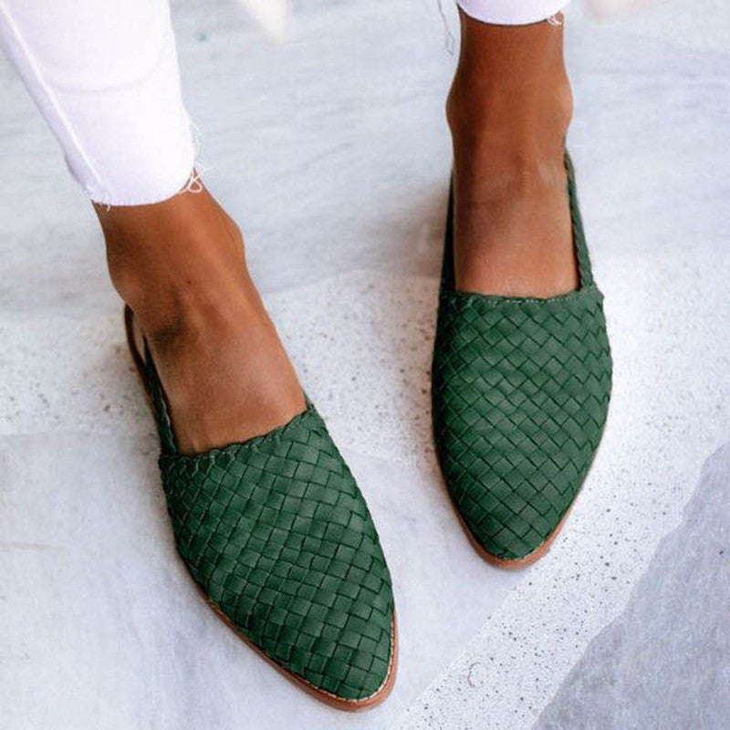NAZAN | Chique Gevlochten Slingback Ballerina