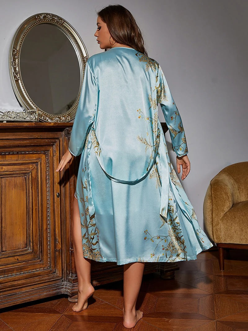 Meloura | Luxe Nachtjapon & Badjas Set van Satijn