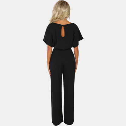Laravie | Jumpsuit met Ceintuur en Wijde Pijpen