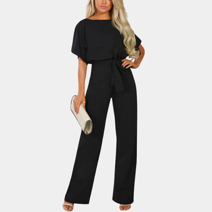 Laravie | Jumpsuit met Ceintuur en Wijde Pijpen