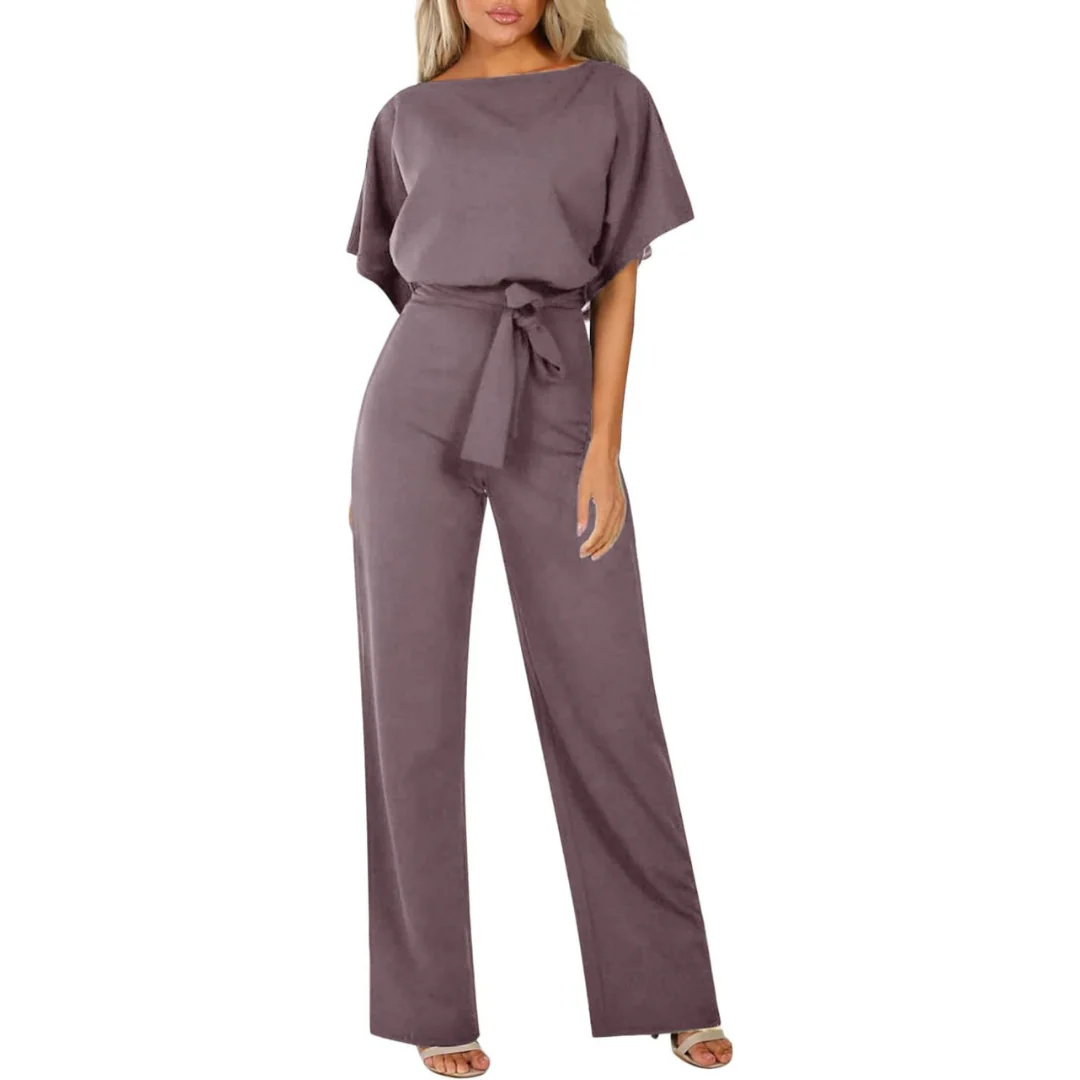 Laravie | Jumpsuit met Ceintuur en Wijde Pijpen