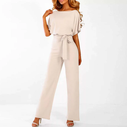 Laravie | Jumpsuit met Ceintuur en Wijde Pijpen