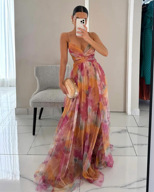 Madeline | Bloemen Maxi Jurk voor Moeiteloze Elegantie