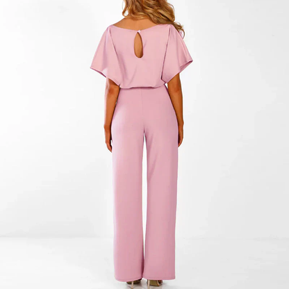 Laravie | Jumpsuit met Ceintuur en Wijde Pijpen