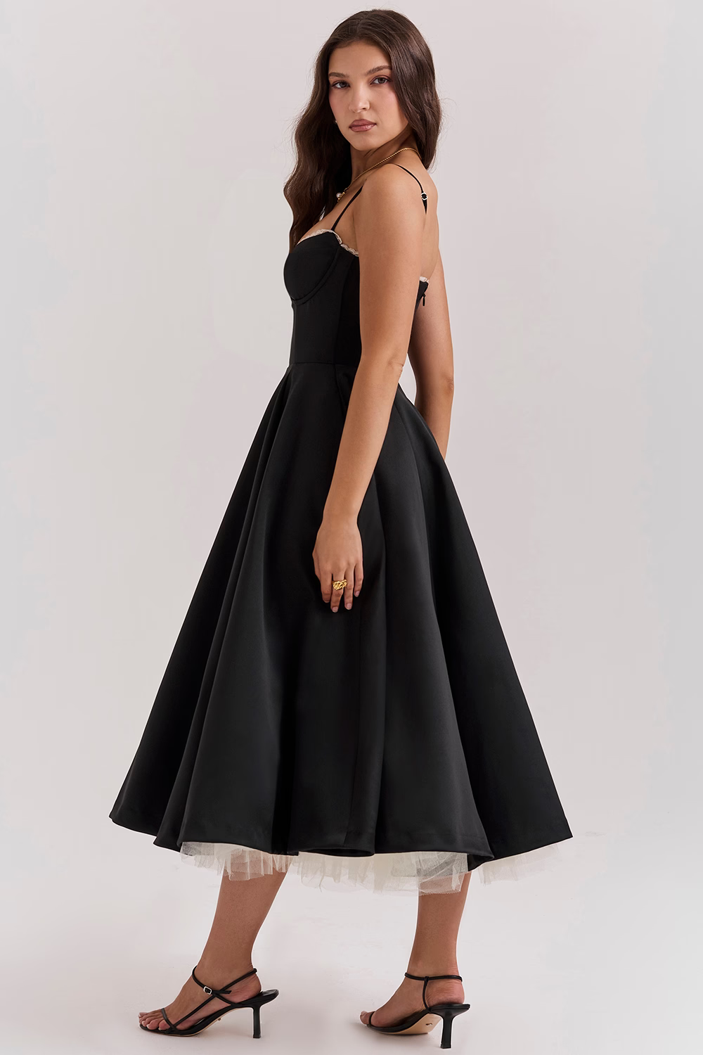 ELIORA | Elegante Midi-Jurk met Tule Rok