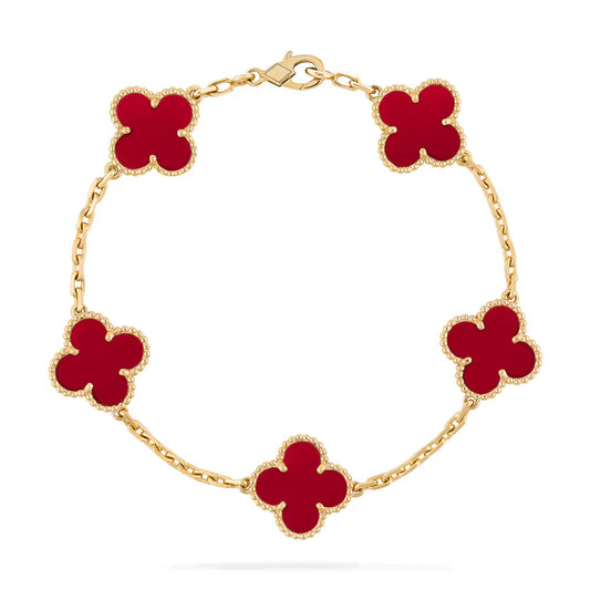 Abby - 18k Vergulde Klavertje Armband