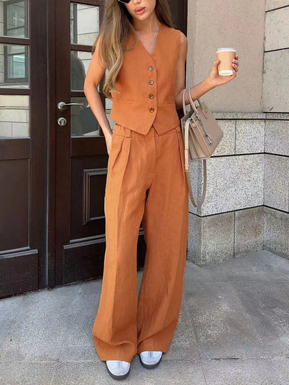 Zomerset voor Dames van Katoen en Linnen met Broek