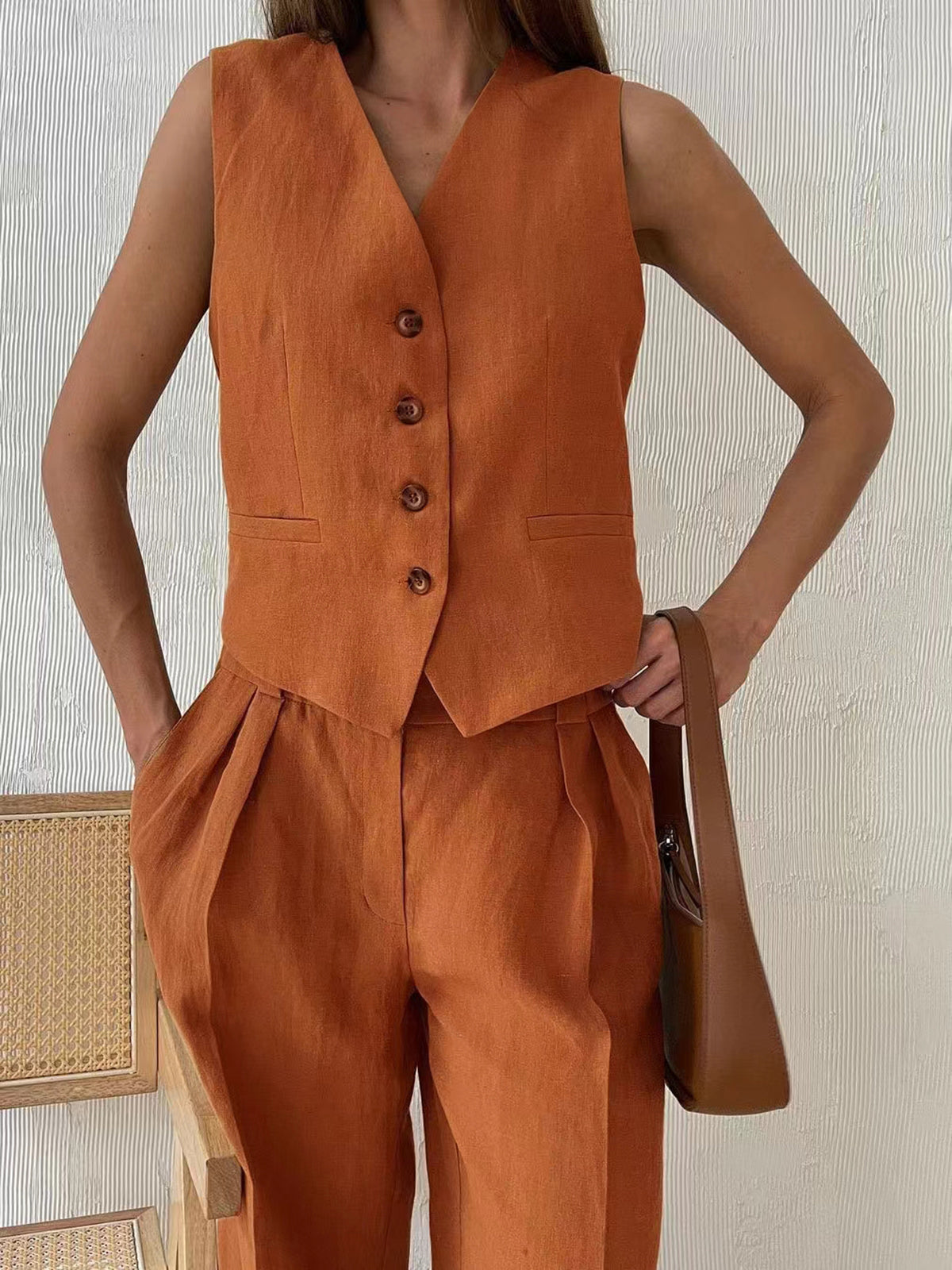 Zomerset voor Dames van Katoen en Linnen met Broek