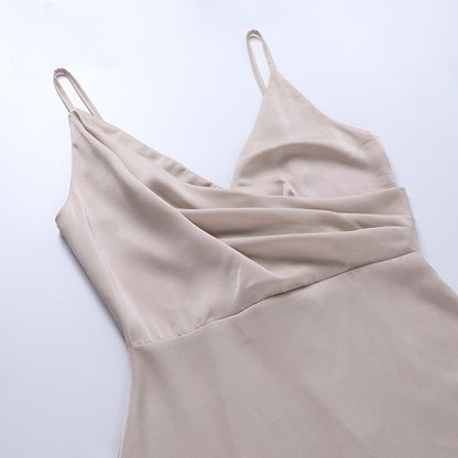 ALINA | Luxe Satijnen Maxi Jurk met Hoge Split