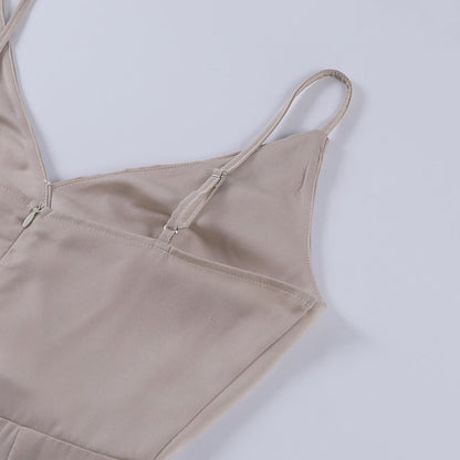 ALINA | Luxe Satijnen Maxi Jurk met Hoge Split