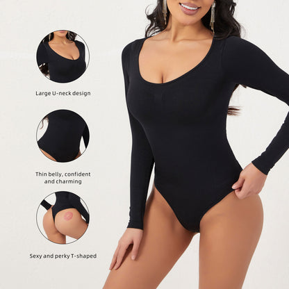 Lange Mouwen Shaping Bodysuit – Naadloze Correctie met Elegante Dekking