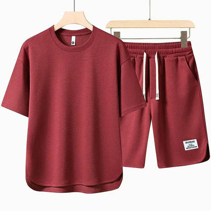 Heren oversized zomerset met relaxte pasvorm en tonale kleuren