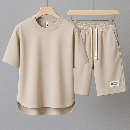 Heren oversized zomerset met relaxte pasvorm en tonale kleuren