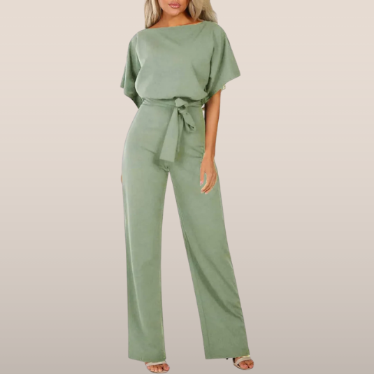 Laravie | Jumpsuit met Ceintuur en Wijde Pijpen