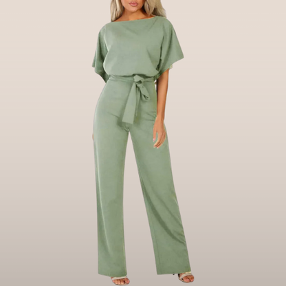 Laravie | Jumpsuit met Ceintuur en Wijde Pijpen