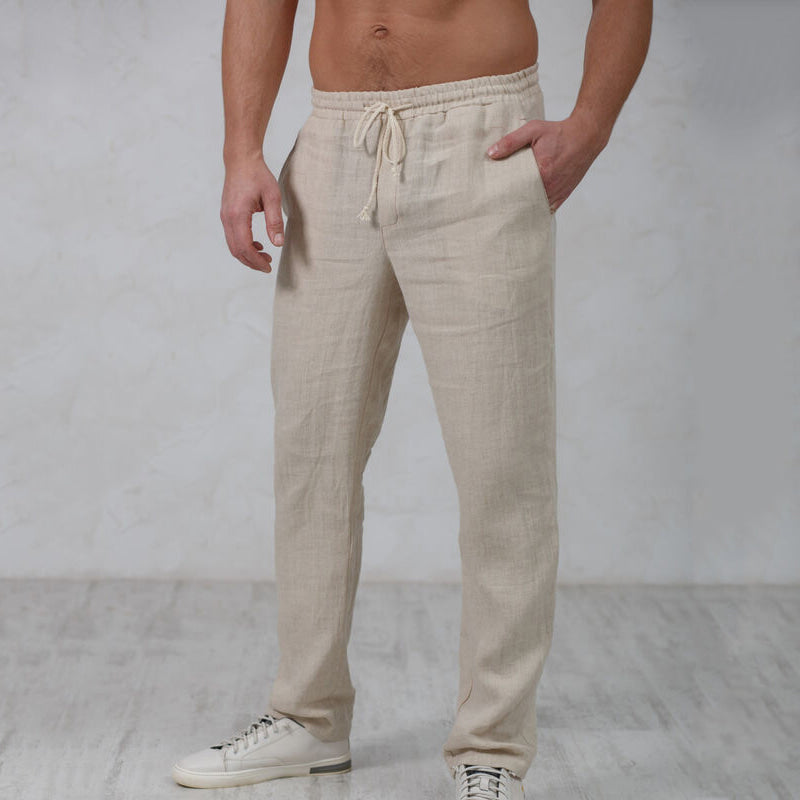 Stijlvolle heren joggingbroek van linnen - Elegante en comfortabele pasvorm