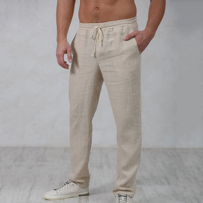 Stijlvolle heren joggingbroek van linnen - Elegante en comfortabele pasvorm