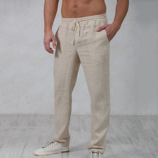 Stijlvolle heren joggingbroek van linnen - Elegante en comfortabele pasvorm
