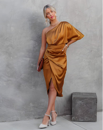 SAREENA | Zomerse Off-Shoulder Jurk voor Bruiloftsgasten