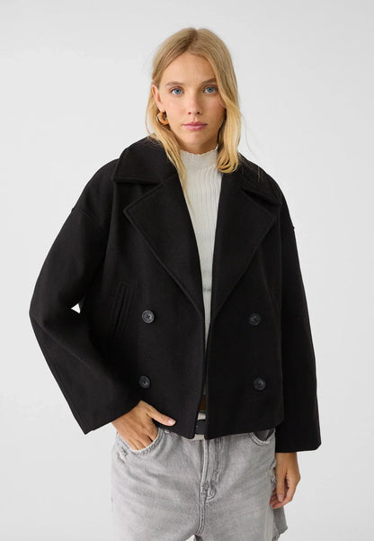 MILENA | Cropped Blazerjas met Dubbele Knoopsluiting